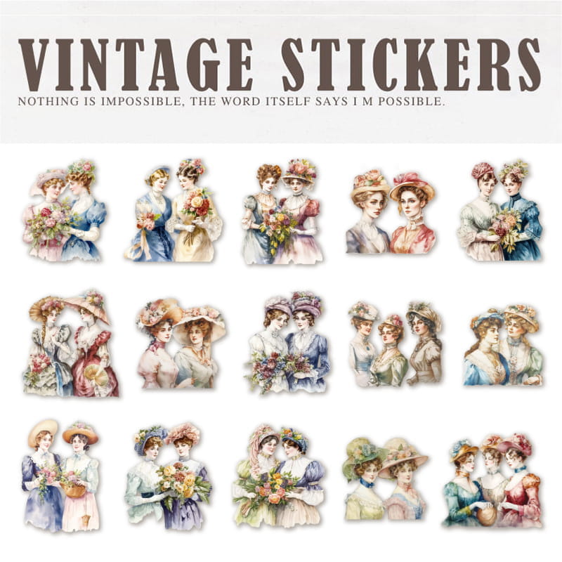 30 Stück Classical Manor Ladies&amp;Gentleman Sticker Pack 