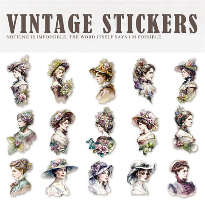 30 Pcs Classical Manor Ladies&Gentleman Sticker Pack