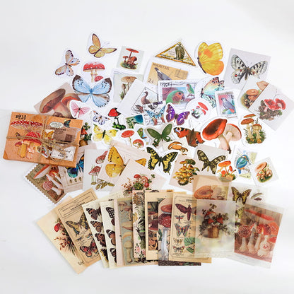 60 Pcs Boxed Multi Material Stickers Pack