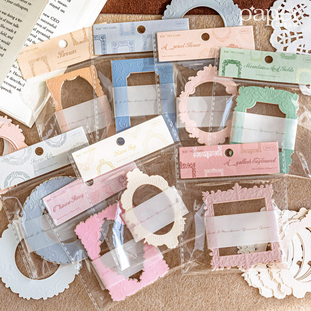 10 Pcs Vintage Baroque Embossed Die-Cut Journal Collage Pack