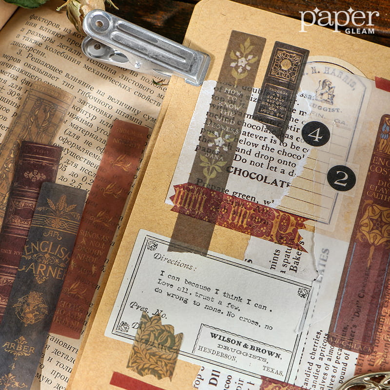 Lot de 40 bandes autocollantes en papier Washi