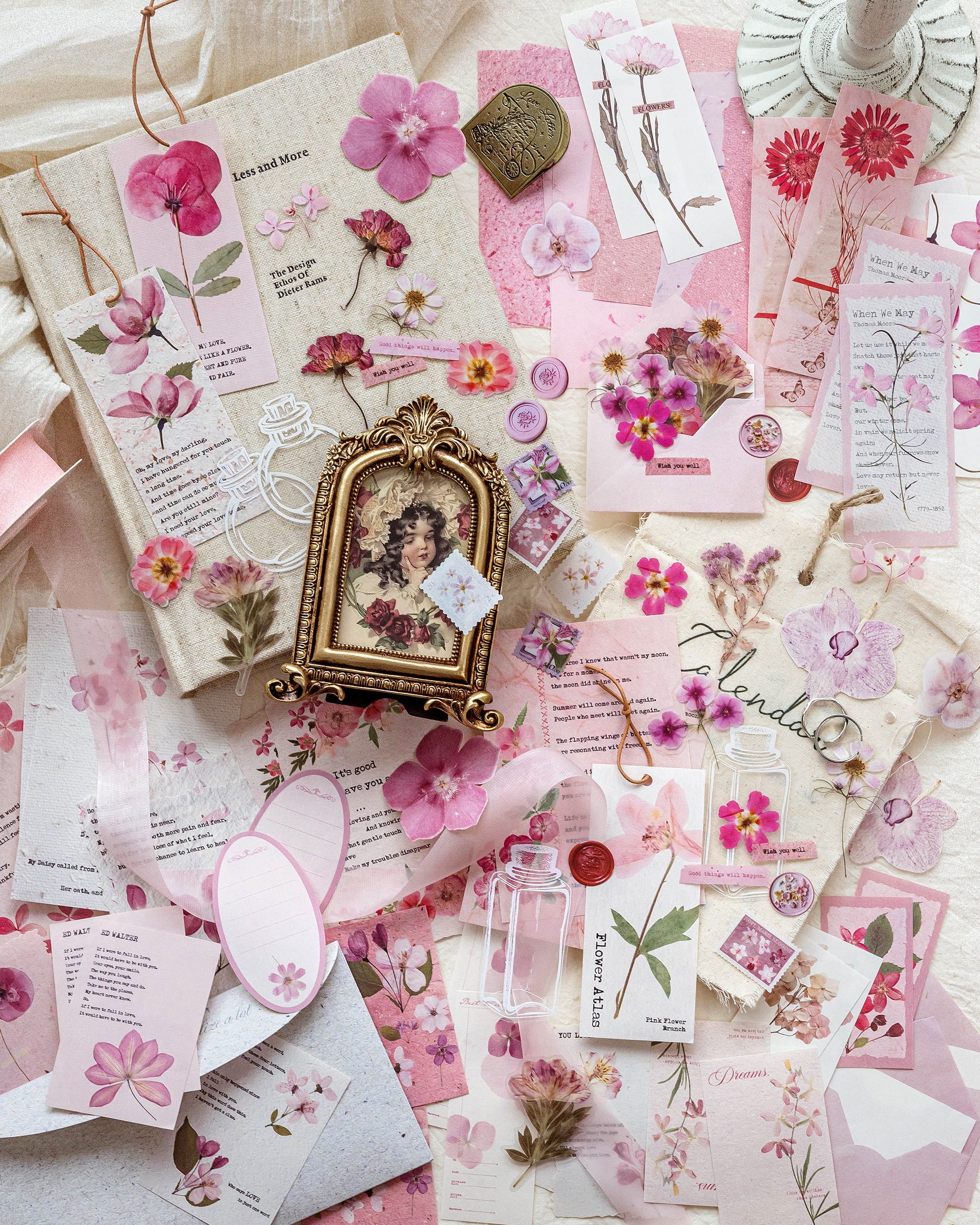 100 PCS Dried Flower Series Material Pack