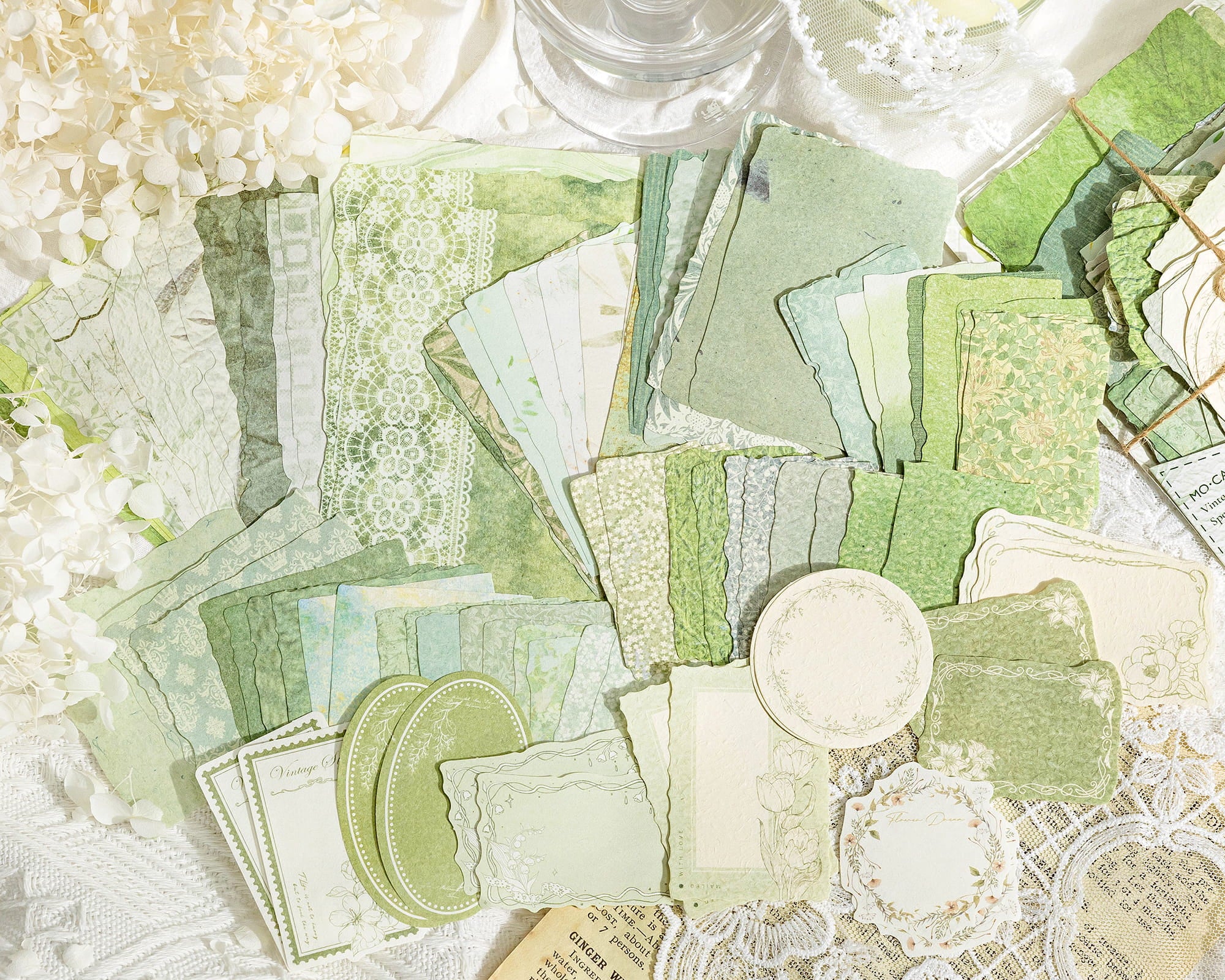 100 PCS Decorative Scrapbooking Paper Pack