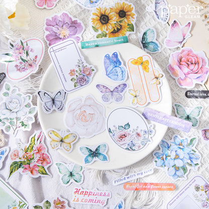 40 Pcs Floral and Butterfly Journal Deco Sticker Pack