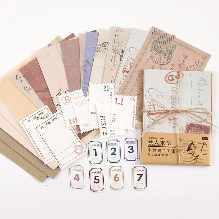 Lot de 30 feuilles de papier décoratif de la série Tender Feelings 