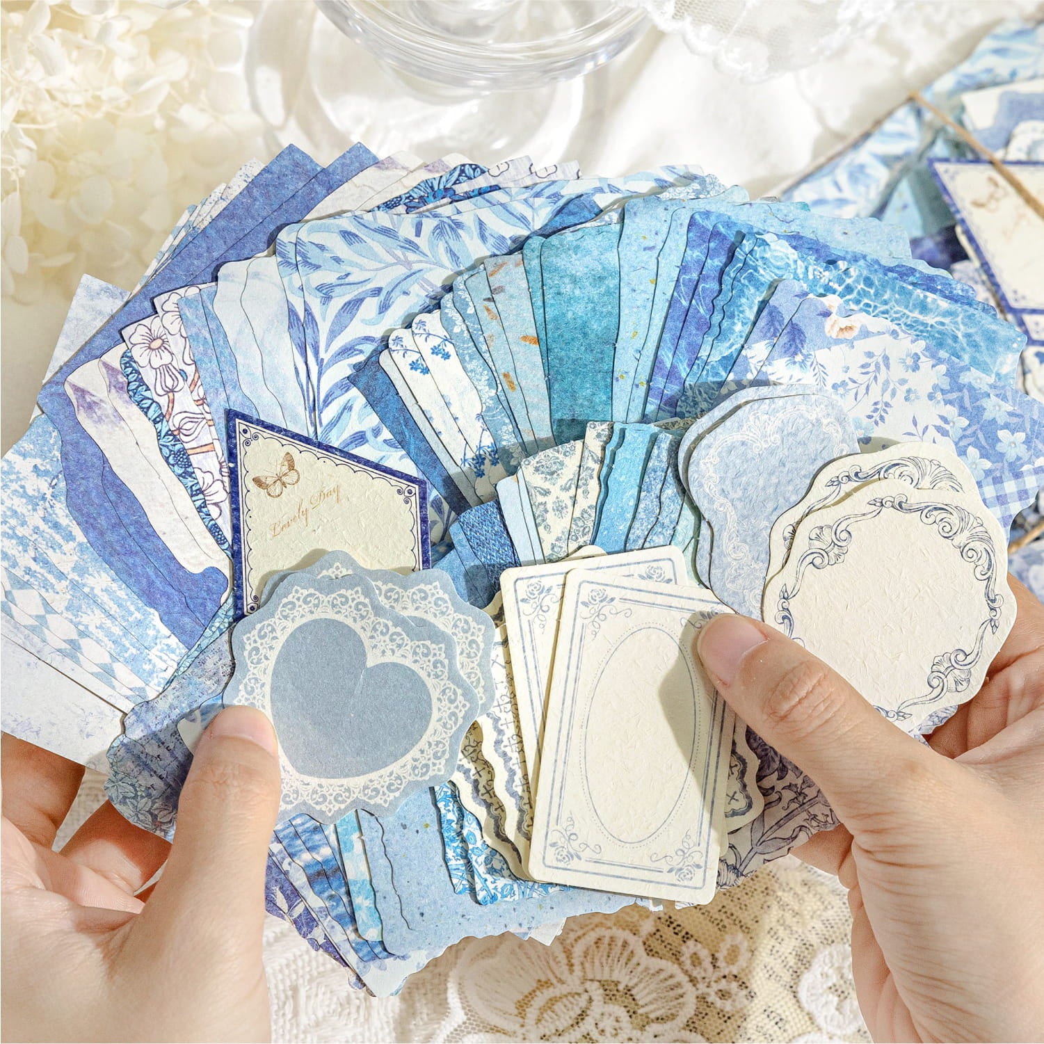 100 PCS Decorative Scrapbooking Paper Pack