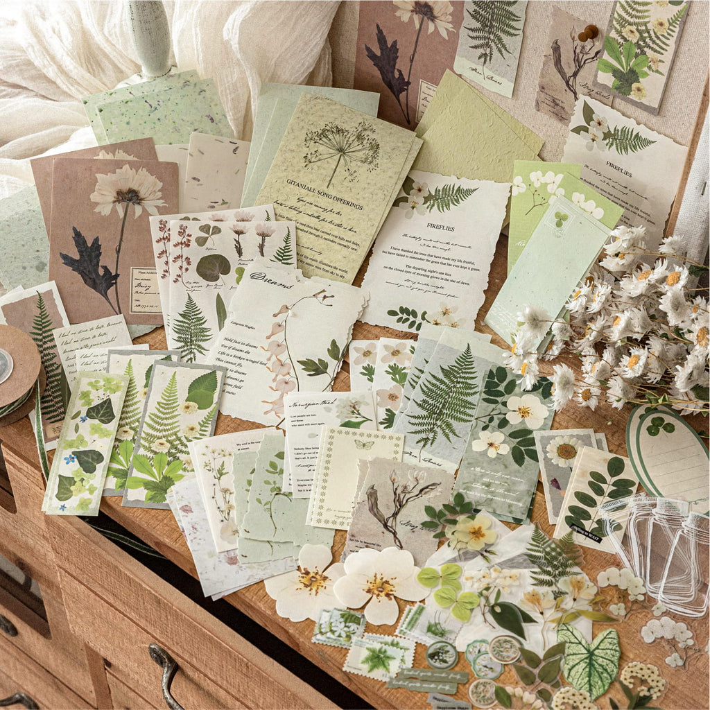 100 PCS Dried Flower Series Material Pack