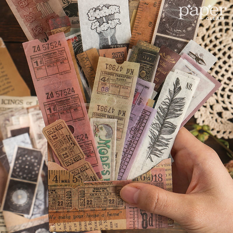 Lot de 40 bandes autocollantes en papier Washi