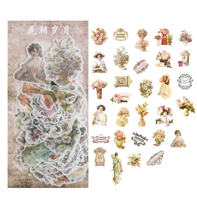 60 Pcs Washi Paper Sticker Pack