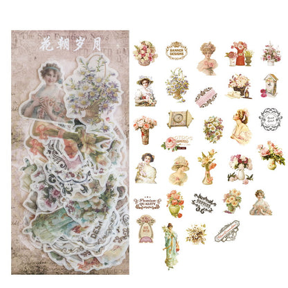 60 Pcs Washi Paper Sticker Pack