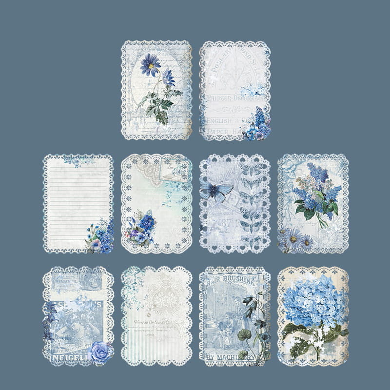 10 Stück ausgehöhltes elegantes Deko-Material im Spitzenstil, Papier 