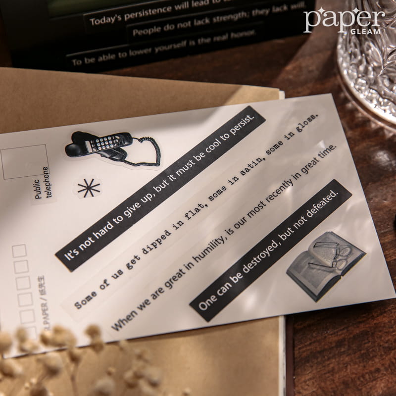 Pack de 40 autocollants décoratifs à texte long 