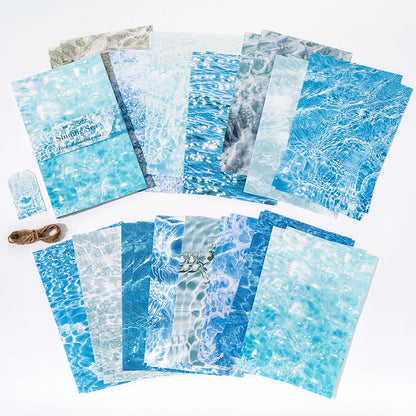 30 Pcs River Flow Series Material Paper Pack