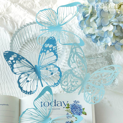 6 Pcs Hollow-out Lace Butterfly Deco Paper