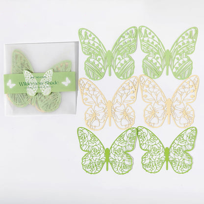 6 Pcs Hollow-out Lace Butterfly Deco Paper