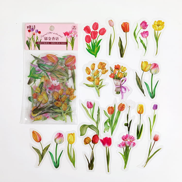 Pack de 40 autocollants de la série Natural