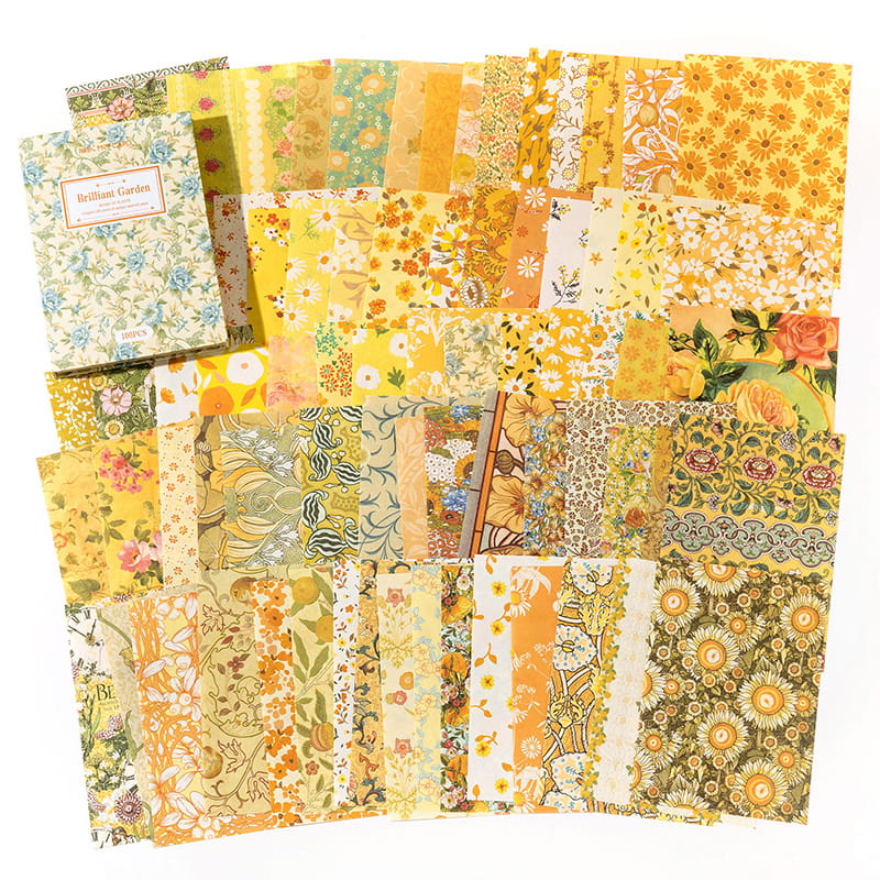 100 Stück Naturserie Deko-Material Papierbuch 