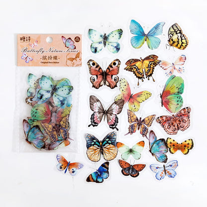 40 Pcs PET Butterflies Sticker Pack