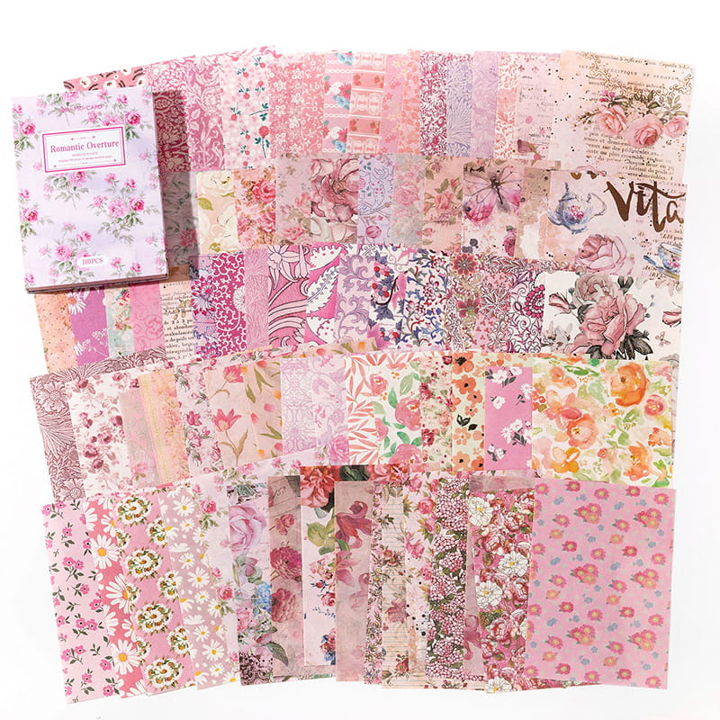 100 Stück Naturserie Deko-Material Papierbuch 