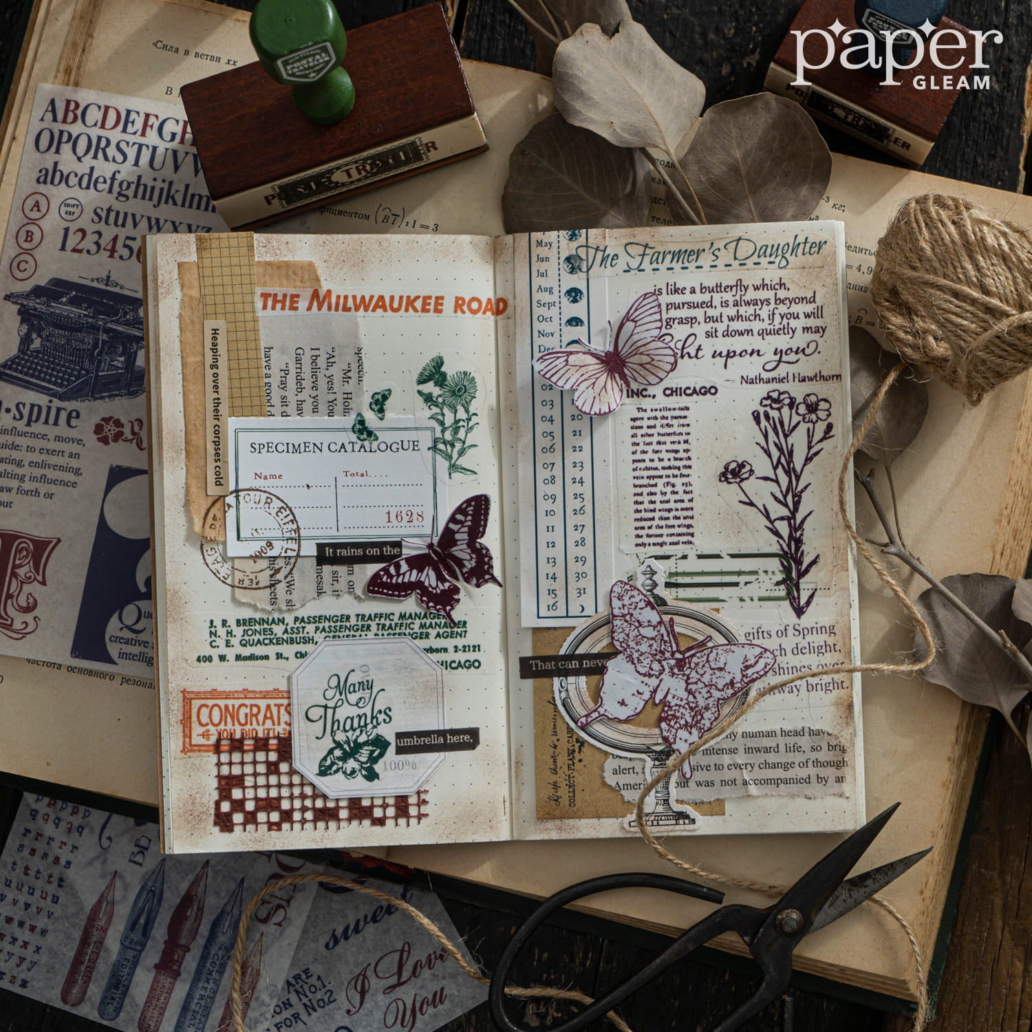 Livre d'autocollants en papier Washi pour affiches d'art vintage, 20 feuilles