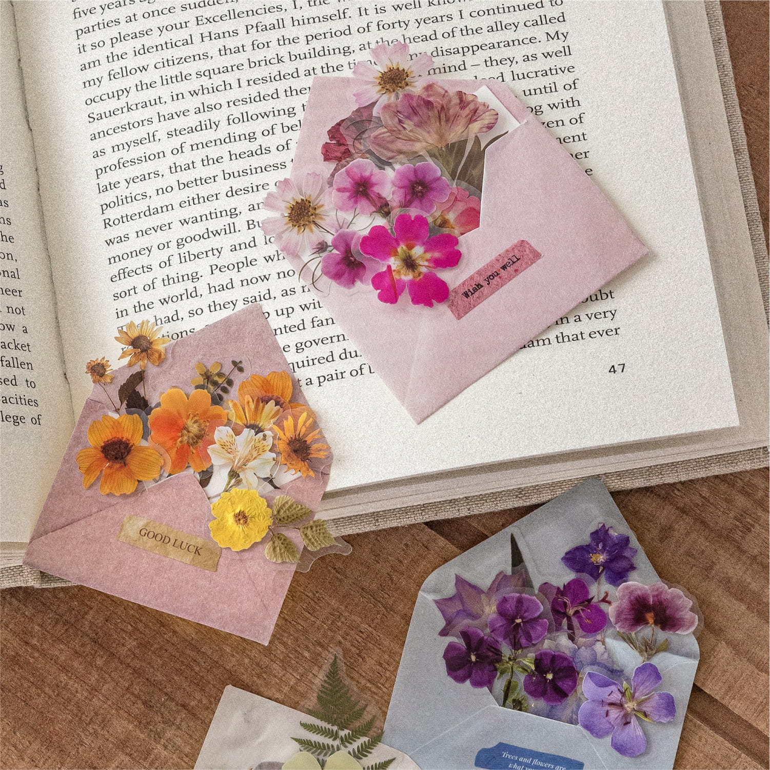100 PCS Dried Flower Series Material Pack