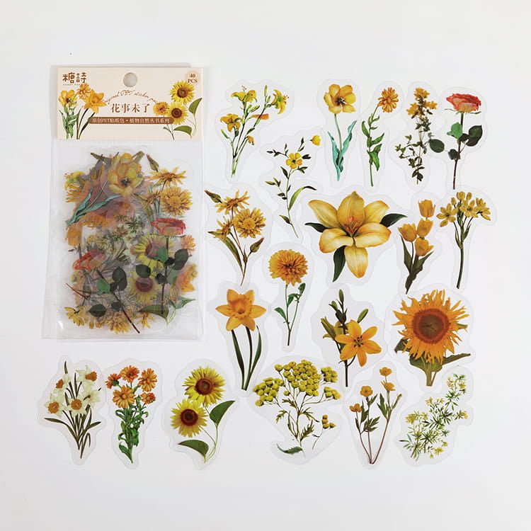 Pack de 40 autocollants de la série Natural
