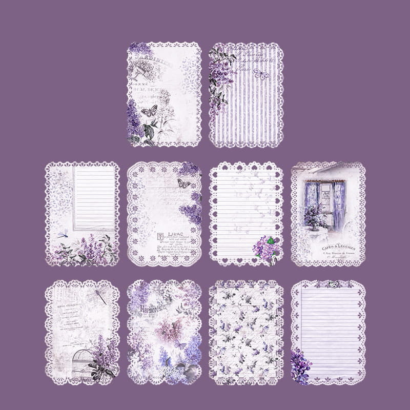 10 Stück ausgehöhltes elegantes Deko-Material im Spitzenstil, Papier 
