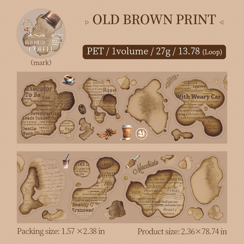 Coffee Stain PET Tape