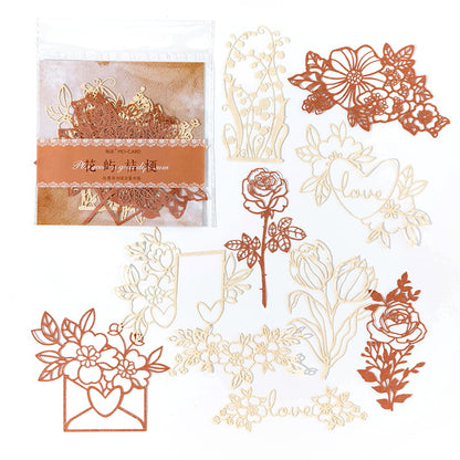 10 Pcs Hollow-out Lace Style Deco Paper