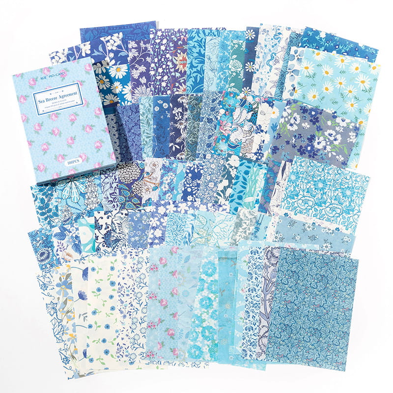 100 Stück Naturserie Deko-Material Papierbuch 