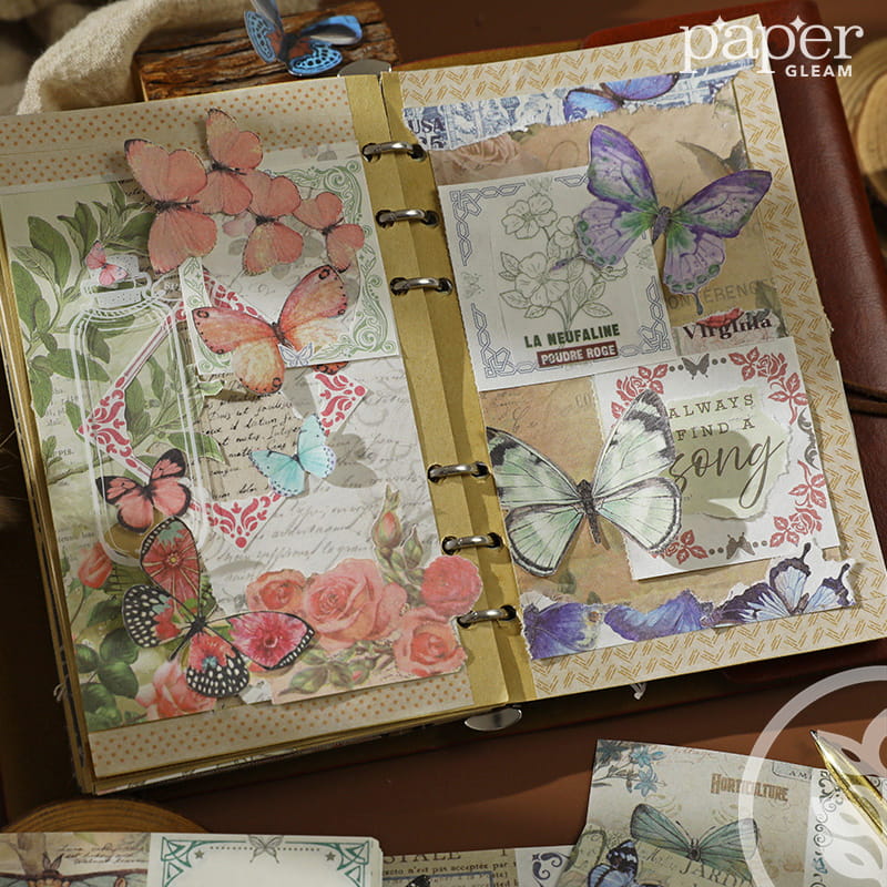 Butterfly Series Decorative Base Paper (42 Pcs)