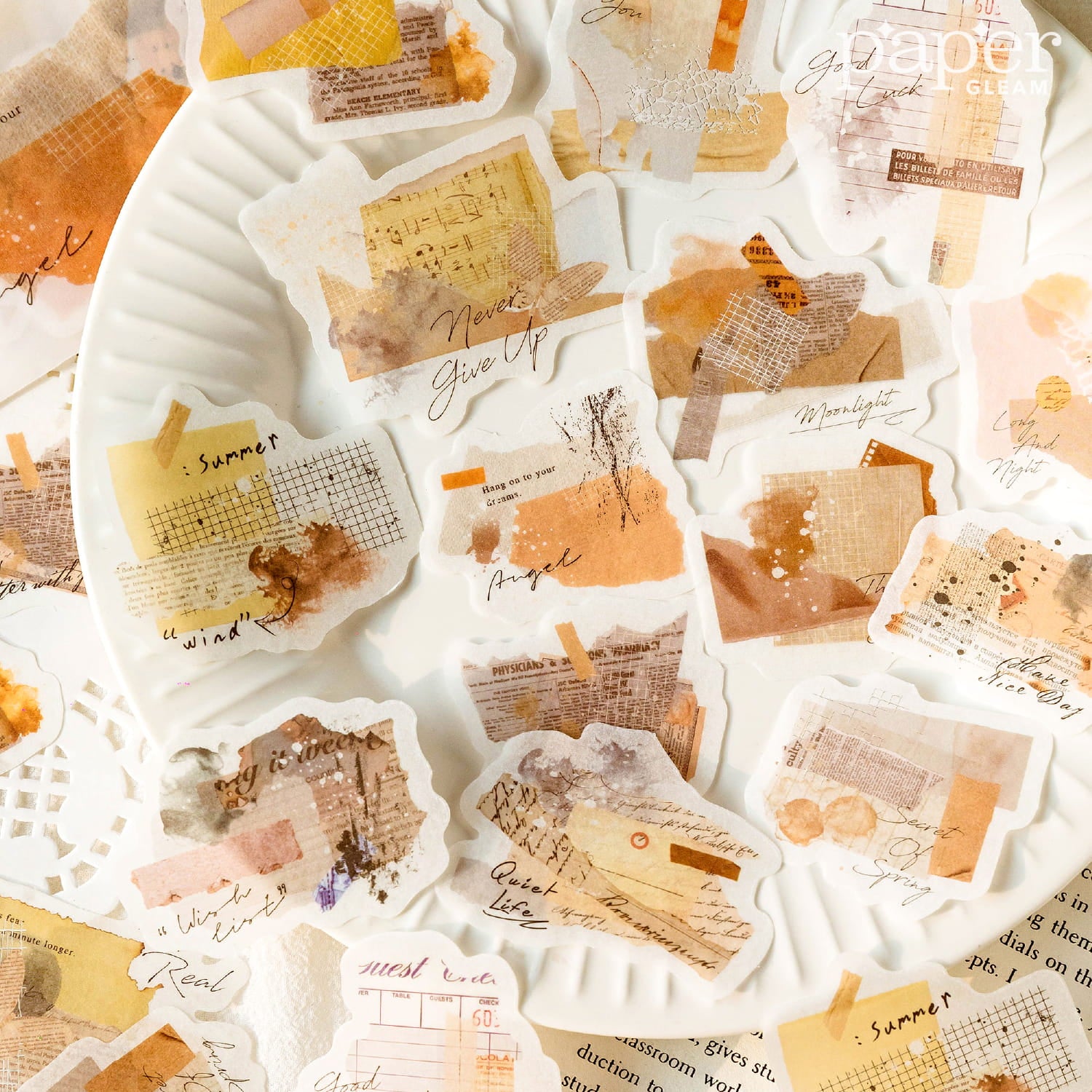 30 Stück Washi-Papieraufkleber der Collage-Serie 