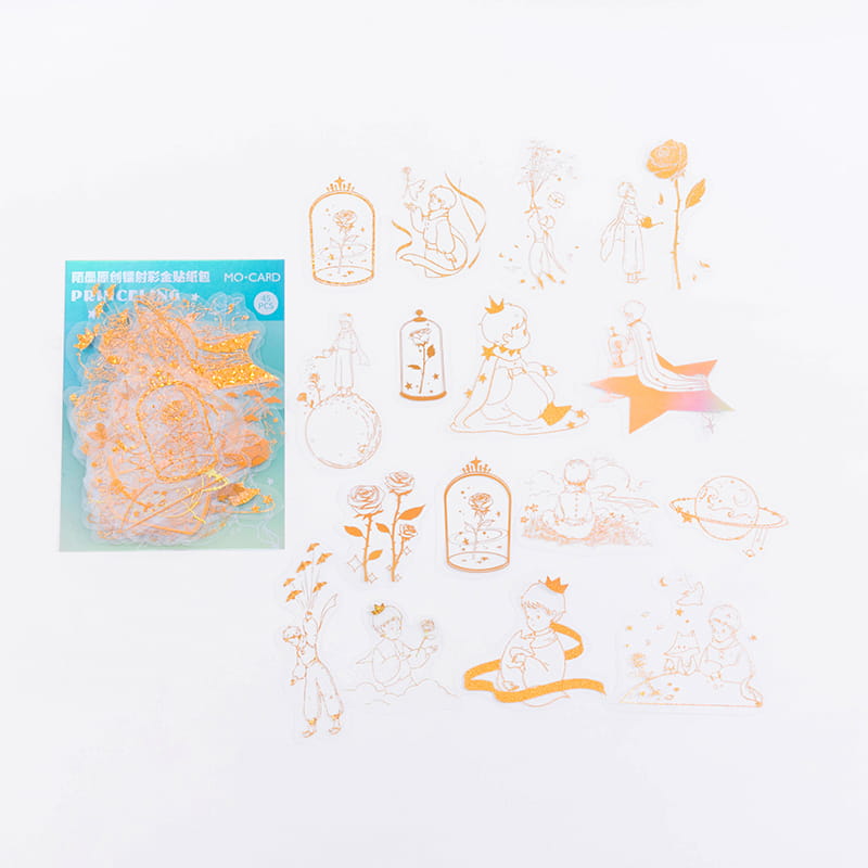 Pack de 45 autocollants dorés 