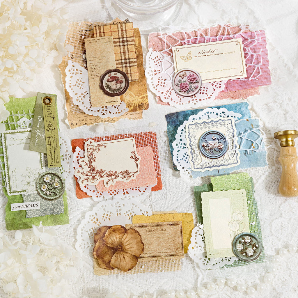 100 PCS Decorative Scrapbooking Paper Pack