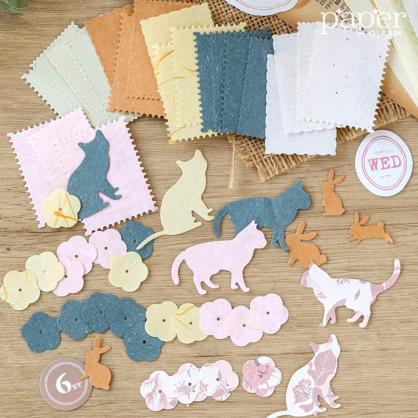 40 Pcs Multi Material Sticker Paper Pack