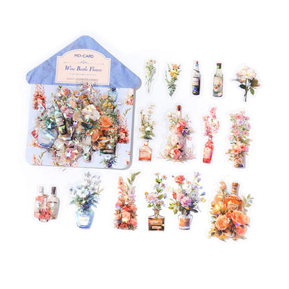 30 Pcs Sparkle PET Sticker Pack of Plant Aesthetics