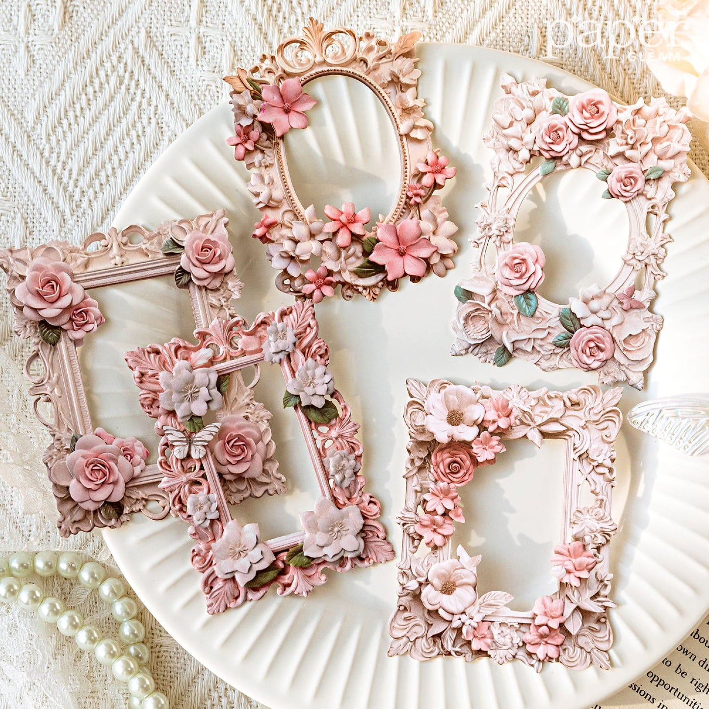 10 Pcs Vintage Floral Cutout Border Deco Pack