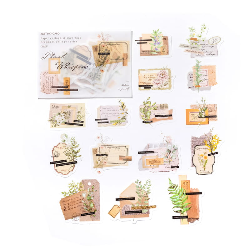 30 Stück Washi-Papieraufkleber der Collage-Serie 