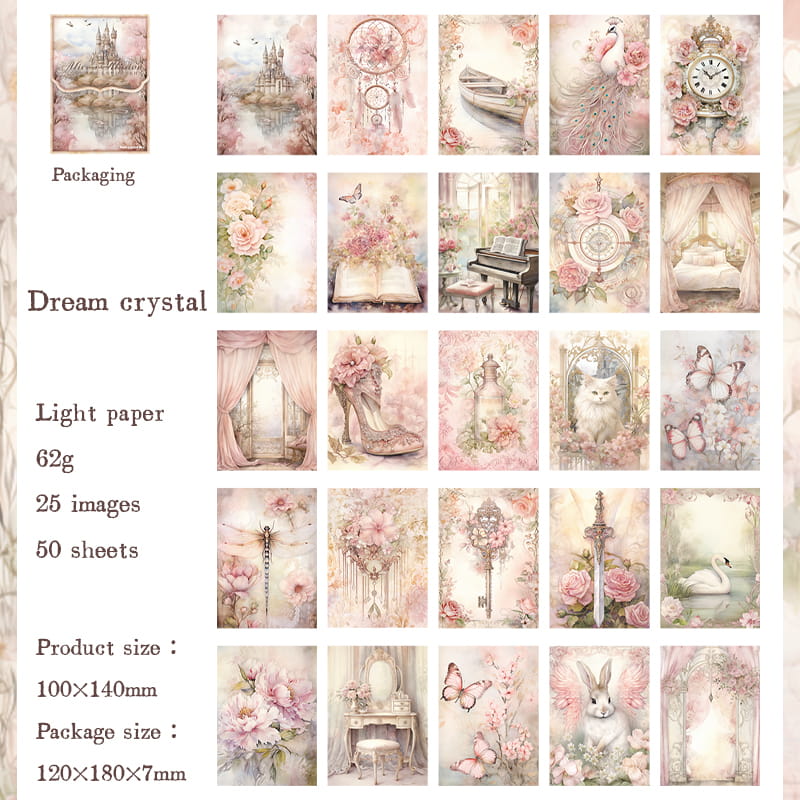 Lot de 50 feuilles de papier de la série Alice au pays des merveilles