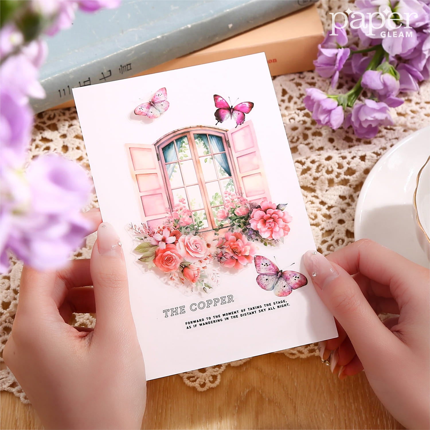 20 Blatt vorgeschnittenes PET-Stickerbuch / Secret Garden