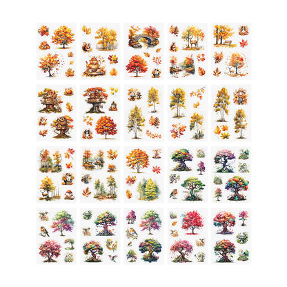 20 Sheets Pre-cut PET Sticker Book / Secret Garden