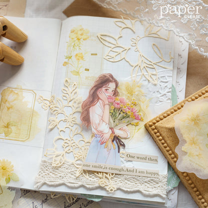 30 Pcs Watercolor Floral Vellum Sticker Pack