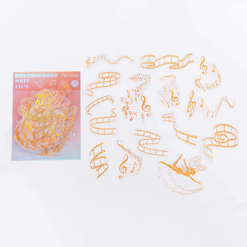 Pack de 45 autocollants dorés 