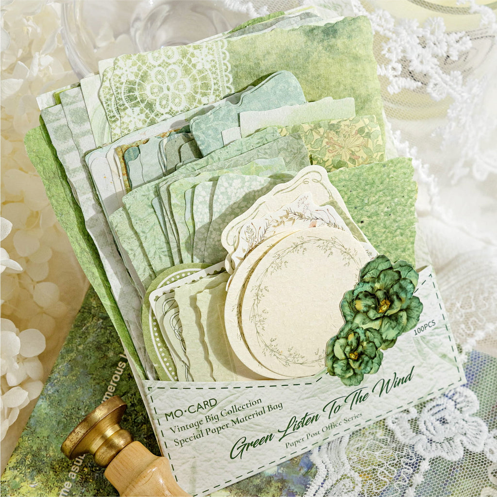 100 PCS Decorative Scrapbooking Paper Pack
