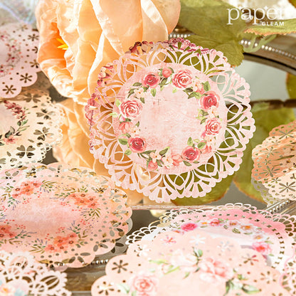 10 Pcs Hollow-out Vintage Lace Deco Paper