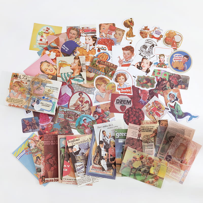 60 Pcs Boxed Multi Material Stickers Pack