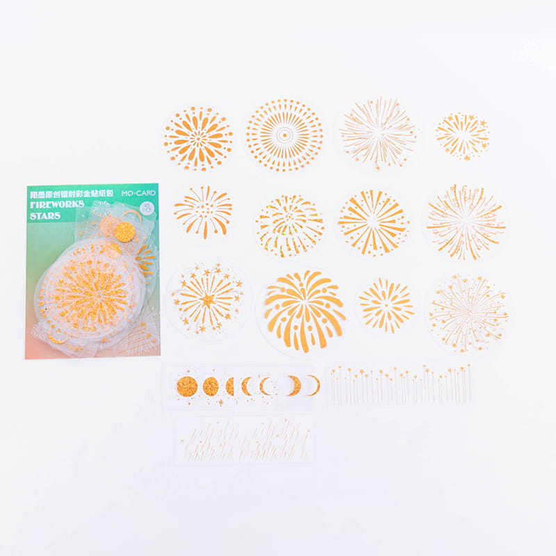 Pack de 45 autocollants dorés 