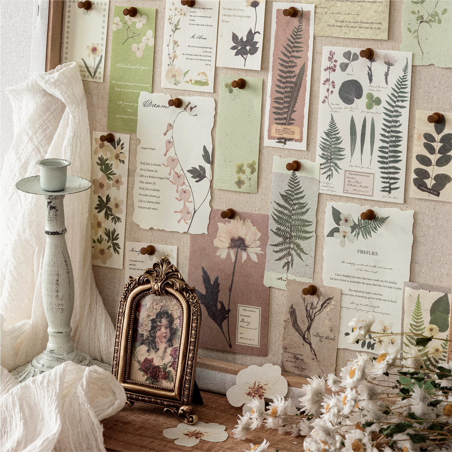 100 PCS Dried Flower Series Material Pack