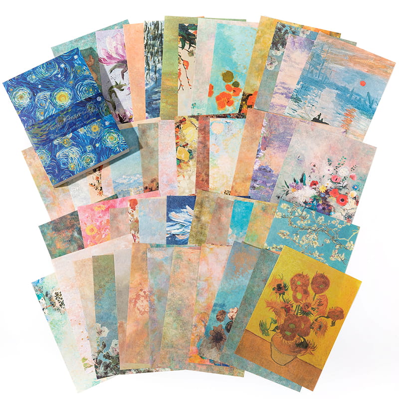 100 Pcs Vintage Background Deco Material Paper Book