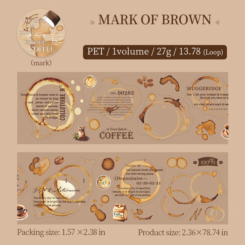 Coffee Stain PET Tape